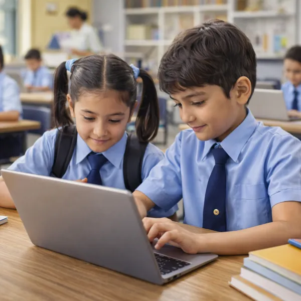 Students learning together